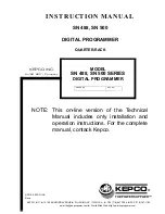 Предварительный просмотр 1 страницы KEPCO SN488 Series Instruction Manual