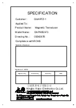 Preview for 1 page of KEPO DAP9050-F3 Specification