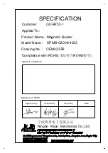 Preview for 1 page of KEPO KPMB-G3008-4233 Specification