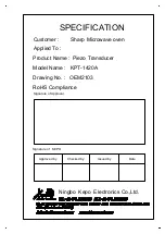 KEPO KPT-1420A Specification preview