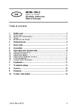 Preview for 3 page of KERN Optics OIV 254 User Instructions