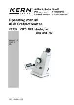 KERN Optics ORT 1RS Operating Manual preview