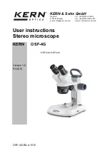 Preview for 1 page of KERN Optics OSF 438 User Instructions