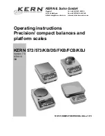 Предварительный просмотр 1 страницы KERN 5 572-57 Operating Instructions Manual