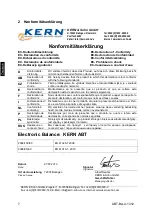 Предварительный просмотр 8 страницы KERN ABT 100-5M Operating Instructions Manual