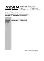 KERN BKN-A04 Assembly Instructions Manual preview