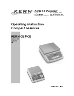 Предварительный просмотр 1 страницы KERN CB3K0.1N Operating Instructions Manual