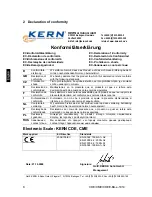 Предварительный просмотр 8 страницы KERN CDE 150K5 Operating Instruction