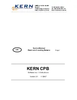 KERN CPB 15K0.5 Service Manual предпросмотр