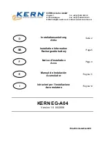 Preview for 1 page of KERN EG-A04 Installation Information