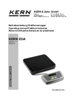 Preview for 1 page of KERN EOA 100K-2 Operating Manual