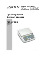 Preview for 1 page of KERN FCE 15K5N Operating Manual