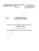 KERN FTB Operating Instructions Manual предпросмотр