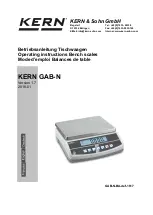 Предварительный просмотр 1 страницы KERN GAB 12K0.1N Operating Instructions Manual