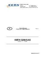 KERN GAB 15K5DM Service Manual предпросмотр