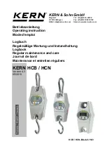 Предварительный просмотр 1 страницы KERN HCB 0.5T-3 Operating Instruction