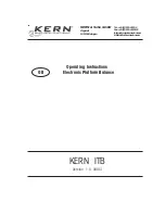 Предварительный просмотр 1 страницы KERN ITB 1500K500M Operating Instructions Manual