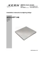 Preview for 1 page of KERN KFP V40 Installation Instructions Manual