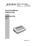 Предварительный просмотр 1 страницы KERN KLB-TM Operating Manual