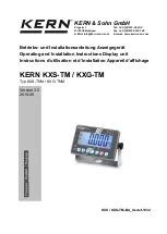 Предварительный просмотр 1 страницы KERN KXG-TM Operating And Installation Instructions