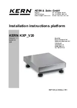 KERN KXP 150V20LM Installation Instructions Manual предпросмотр