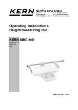 KERN MBC-A01 Operating Instructions Manual preview