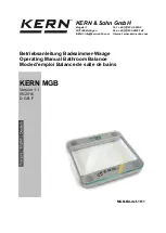 Предварительный просмотр 1 страницы KERN MGB 150K100 Operating Manual