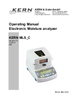 KERN MLS 50-3C Operating Manual preview