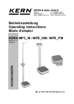 Preview for 1 page of KERN MPE 250K100HM Operating Instructions Manual