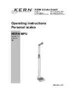 Предварительный просмотр 1 страницы KERN MPU 250K100 Operating Instructions Manual