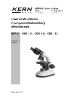 KERN OBE 111 User Instructions preview