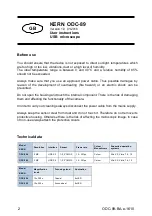 Предварительный просмотр 2 страницы KERN ODC-89 Series User Instructions