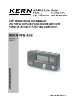 Предварительный просмотр 1 страницы KERN PFB-A08 Operating Instructions Manual