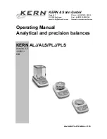 KERN PLJ 1200-3A Operating Manual preview