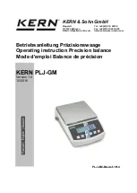 Preview for 1 page of KERN PLJ 600-2GM Operating Instruction