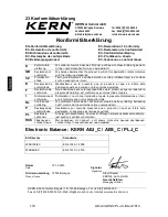 Preview for 120 page of KERN PLJ-C Operating Instruction