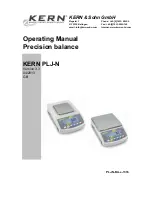 KERN PLJ-N Operating Manual предпросмотр