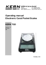 Preview for 1 page of KERN TGD 50-3C Operating Manual