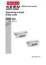 KERN TMBA 15K-3M-B Operating Manual preview