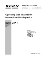 Предварительный просмотр 1 страницы KERN VHP-T Operating And Installation Instructions