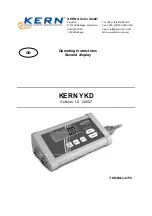 Предварительный просмотр 1 страницы KERN YKD Operating Instructions Manual