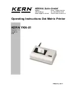 Предварительный просмотр 1 страницы KERN YKN-01 Operating Instructions Manual