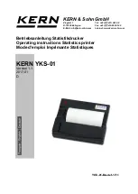 Preview for 1 page of KERN YKS-01 Operating Instructions Manual