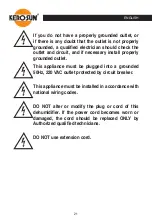 Предварительный просмотр 21 страницы Kero-Sun KSC-960A Instruction Manual