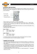 Предварительный просмотр 5 страницы Kero-Sun KTMC-15 Instruction Manual