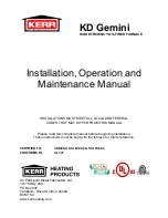 KERR KD Gemini Installation, Operation And Maintenance Manual preview