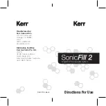 Preview for 1 page of KERR SonicFill 2 Directions For Use Manual