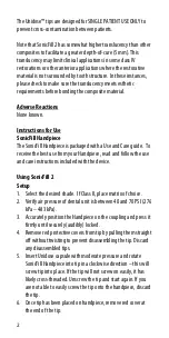 Preview for 4 page of KERR SonicFill 2 Directions For Use Manual