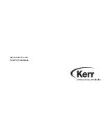 KERR SonicFill Instructions For Use Manual preview