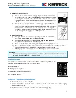 Preview for 5 page of Kerrick D 1012P4 M Safety And Operating Manual